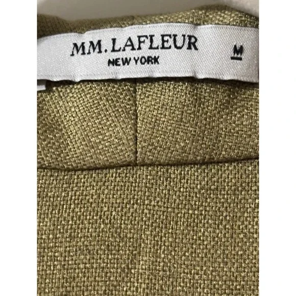 MM La Fleur The Dietrich Green Linen Blend‎ Blazer Pants Suit Set Mix M-8 - Picture 4 of 12